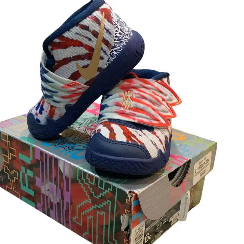 Nike Kybrid S2 Tie Dye USA, 6C Easy On Sneakers USA Patriotic July 4 w/ box EUC